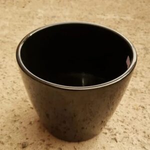Macetero negro ceramica L16