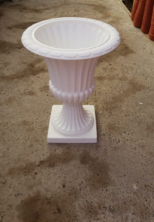 Macetero copa blanco pequeño